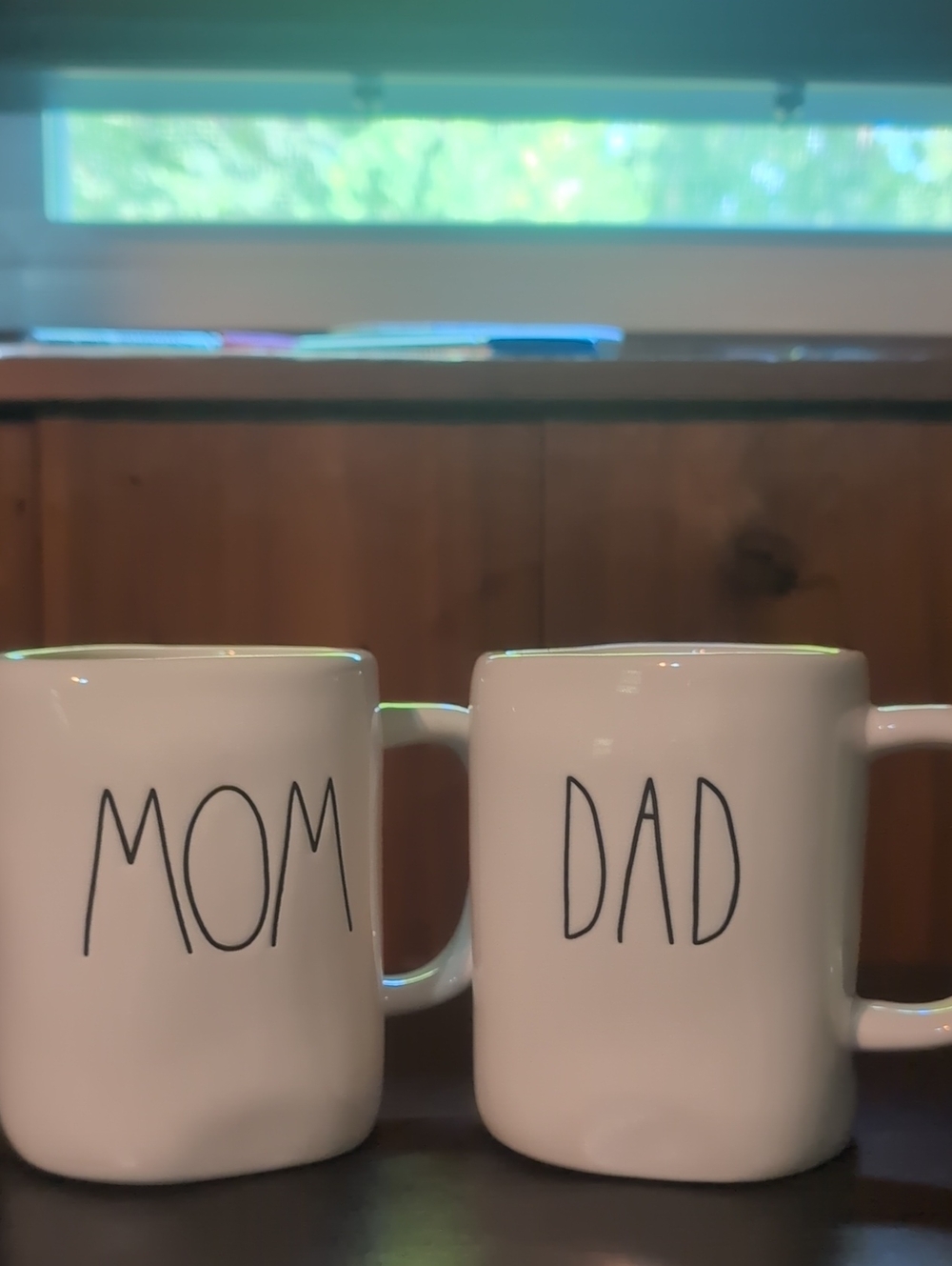 Rae Dunn White Mom Ceramic Mug - Black Lettering